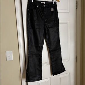 Loft Kick Flare Crop Coated Jeans 4/27